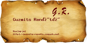 Guzmits Renátó névjegykártya